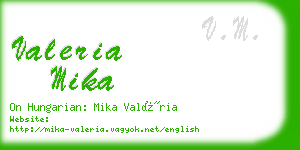 valeria mika business card